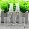 50 adet / grup 50 ml Şampuan Losyonu Plastik Preslenmiş Pompa Şişesi Doldurulabilir Bottlesgoods
