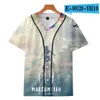 Maillots de baseball personnalisés à la mode Casual 3D Hommes Chemises de baseball minces Maillot d'entraînement confortable 036