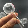 7 cm Glas Olie Brander pijp Mini Dikke Pyrex Pijpen met 30mm dia bal Clear Test Stro glazen pijpen Voor Water Bong Accessoires