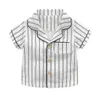 Sommarbarn Striped Cotton Sleepwear Baby Pyjamas Set för pojkar Underkläder Kläder Barnkläder Skjorta + Shorts 2PCS 210528