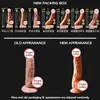 Big Realistic Dildo para Mulheres Silicone Elétrico Pênis Artificial G-Spot Massage Dildo Vibrador para Mulheres Masturbação Sexo Brinquedo Q0320