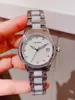 Brand fashion Ladies AAA zircons white ceramic strap watch women crystal quartz Wristwatch Silver Stainless steel Ceramics clock 35mm