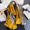 2021 Leopard tryckta kvinnor Bomull Scarf Vinter Varm Pashmina Hijab Foulard Kvinna Bandana Lady Headband Scarves Stoles