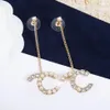 2021 Fashion style drop Earring smooth in 18K Gold plated words shape for Women wedding jewelry gift With box PS3495