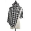 Br Blanket Scarf for plaid Black White Houndstooth Cashmere Warm Thick Long Pashmina Women Shawls and Scarves