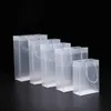 Suppiles per feste di diverse dimensioni in plastica PVC smerigliato Sacchetti di ordito regalo con manici borsa trasparente impermeabile borsa trasparente logo personalizzato RH6383