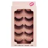 Lovely Thick Natural 5 pares de pestañas postizas de visón Set Soft Light Hecho a mano Reutilizable 3D Extensiones de pestañas postizas 7 modelos con embalaje al por menor Maquillaje para ojos