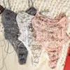 النساء تيدي الملابس الداخلية جنسي الملابس الداخلية المثيرة مشد الرباط شبكة النوم نوم مطرز حزام مثير منامة 211104