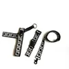 Dog Collars Leashes Designer Letters Printed Nylon調整可能な子犬ハーネスベルトリーシュペット屋外ランニングトレーニング217Q