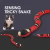 Smart Sensing Cat Toys Interactive Automatic Eletronic Snake Cat Teaser Indoor Play Kitten Toy USB Rechargeable for Cats Kitten 211122