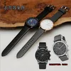 Watch Bands Durable Genuine Leather Watchband 20mm Black Breathable Strap For AR1735 AR1736 AR1737 Carbon Fibers MEN&WOMEN Stock289Q