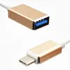 Новый металлический USB 3.1 Тип C USB -адаптер OTG Data Data Sync Adapter Adapter Cable