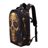 Sırt çantası moda kafatası baskı tasarımcısı sırt çantaları öğrenciler okul polyester seyahat çantaları 8 color275u