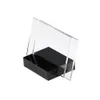 90*60mm Acrylic Slant Back Frame Label Display Desk Sign Stand Holder Shelf Talker