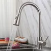 43cm Pull-out Stainless Steel Faucets HouseholdPolishing Rotate Mixer Tap Multifunction Water Tap Kitchen Faucet 210719