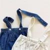 Zomer Baby Set Katoen Korte Mouw T-shirt + Jeans Opvolgende broek 2 Sets Baby Boy Clothes Set 210515