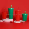 5 stks 24oz / 710ml pailletten plastic tuimelaar herbruikbaar helder drinken platte bodem cup pijler vorm deksel stro mok Bardian