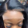 HD Lace Frontal Wig 13x6 Front Human Hair Zaprzeczył Kości Proste Przezroczyste Peruki Zamknięcie