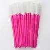 Disposable eyelash brushes 50 pcs a bag Planting grafting silicone brush Eyebrow curl Portable lash makeup tools super quality 8 color for option