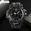 SKMEI Luxe Denim Stijl Sport Horloges Mannen Mode Digitale Quartz Horloge Waterdichte Casual Militaire Polshorloge Klok Relogio X0524