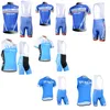 Mannen Fietsen Zomer Italië Team Custom Mouw / Mouwloos Jersey Bib Shorts Sets Ademend Outdoor Sportswear MTB Bike Outfits Y21040802