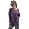 Летняя футболка с длинным рукавом для женщин Одежда O-образным вырезом Плюс размер моды Свободные повседневные дамы топости от плеча футболка Femme 210608