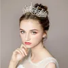 KMVEXO Vintage Queen Princess Big Crown Wedding Bridal Diadem Hair Jewelry Ornaments For Women Gold Crystal Tiara Pageant