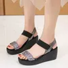 Wedges Shoes For Women High Heels Sandals Summer 2021 Flip Flop Chaussures Femme Platform Golden Plus Size 35-43 Y0721