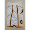 10 21-22 szorty 8# 24# White K Open Pockets Basketball Shorts