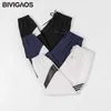 Bivigaos Moda Striped Sports Calças Juntos Mulheres Sweatpants Primavera Outono 2020 NOVO INS TIDE Calças Soltas Algodão Calças Casuais Q0801