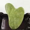 100 stks Groen Natural Xiuyan Stone Jade Guasha Gua SHA Board Massager voor Sloop Therapie Jade Roller