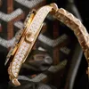 풀 다이아몬드 남성 시계 43mm 자동 기계적 다이아몬드 베젤 시계 사파이어 방수 여성 손목 시계 Montre de Luxe