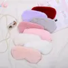 Peluche Blinder Sleeping Eye Mask Solod Shade Cover Traspirante Beauty Eyes Maschere protettive Natural Soft Relax Travel Portable