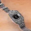 Jade Angel Sterling Luxe Vintage Horloge 925 Silver Armband met Marcasite Sieraden voor vrouwen