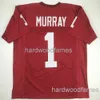 Niestandardowy Kyler Murray Red College zszyta koszulka piłkarska Dodaj dowolny numer nazwiska