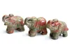1,5 tum liten storlek elefantstaty hantverk naturlig chakra sten snidad kristall reiki helande djur figur 1 st