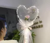 パーティーの装飾LED BOBO BALLOON点滅ライトハート形のローズフラワーボール透明な結婚式バレンタインデーのギフトSea GCB14421