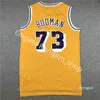 Män vintage basket Dennis Rodman Jersey 73 Wilt Chamberlain 13 Jerry West 44 Johnson 32 Purple Yellow White All St Jerseys