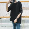 T-shirt da uomo in cotone streetwear T-shirt a mezza lunghezza TEE SHIRT HOMME HOMME HIP HOP NASTRONS SIDE-Zipper Manica corta T shirt SH190828