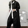 IEFB Herrenbekleidung, Nischendesign, langer Mantel in Übergröße, einfacher, lässiger Windjacke mit Rückenschnalle, Vintage-Einreiher, Trekking 9Y3715 210524