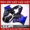 Комплект для тела для Suzuki RGVT Blue Flame Blk RGV 250 CC RGV250 SAPC VJ23 COSLED RGV-250CC RVG250 250CC 97 98 CUDLEWORK 107HC.178 RGVT-250 VJ 23 RGV-250 Панель 1997 1998