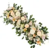 50cm artificial flower row decor for DIY wedding iron arch platform T station Xmas background flower wall window decor props