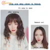 MEIFAN Synthetic Toupee 3-Clips On One Piece Extension With Bangs For Women Cover the White Hairpiece