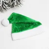 Christmas Santa Claus Hats 7 Colors Short Plush Caps Festival Party Cosplay Costumes Cap Xmas Decoration Red Hat BH4981 TYJ