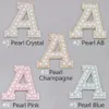 26Pcs English Letter Rhinestone Appliques Pearl Letter Patches For Clothes Sew On Rhinestone Badge DIY Jeans Garment Accessories