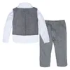 Baby Formeel Pak Peuter Bruiloft Smoking Baby Gentleman Doop Verjaardagsfeestje Outfit Winter Lange Mouw Uitloper 3PCS231E3493824