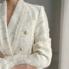 Giacca firmata Donna Luxury Primavera Autunno Office Lady Niche Slim Blazer Cappotto Alta qualità 210608