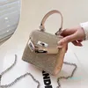 Bolsa de mulher bolsa bolsa strass / diamante mulheres moda pequena e quadrada mudança bolso