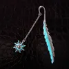 Luminous Dragon Bookmark Retro Metal Dragon-shaped Feather Clover Sun Moon Five-pointed Star Hairpin Bookmarks