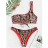 Women's Two Piece Print Sexy Split Swimsuit Bikini Beachwear Swim Suit Push Up Female Women 2021 Swimwear